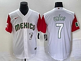 Men's Mexico Baseball #7 Julio Urias Number 2023 White Red World Classic Stitched Jersey32,baseball caps,new era cap wholesale,wholesale hats