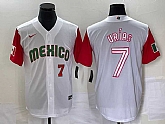 Men's Mexico Baseball #7 Julio Urias Number 2023 White Red World Classic Stitched Jersey42,baseball caps,new era cap wholesale,wholesale hats