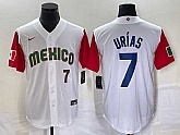Men's Mexico Baseball #7 Julio Urias Number 2023 White Red World Classic Stitched Jersey5,baseball caps,new era cap wholesale,wholesale hats