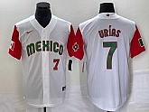 Men's Mexico Baseball #7 Julio Urias Number 2023 White Red World Classic Stitched Jersey52,baseball caps,new era cap wholesale,wholesale hats