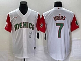 Men's Mexico Baseball #7 Julio Urias Number 2023 White Red World Classic Stitched Jersey54,baseball caps,new era cap wholesale,wholesale hats