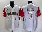 Men's Mexico Baseball #7 Julio Urias Number 2023 White Red World Classic Stitched Jersey8,baseball caps,new era cap wholesale,wholesale hats