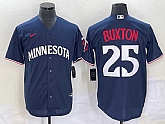 Men's Minnesota Twins #25 Byron Buxton 2023 Navy Blue Cool Base Stitched Jersey,baseball caps,new era cap wholesale,wholesale hats