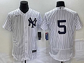 Men's New York Yankees #5 Joe DiMaggio White Flex Base Stitched Baseball Jersey,baseball caps,new era cap wholesale,wholesale hats