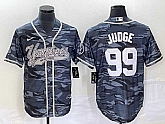 Men's New York Yankees #99 Aaron Judge Grey Camo Cool Base With Patch Stitched Baseball Jersey,baseball caps,new era cap wholesale,wholesale hats
