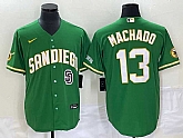 Men's San Diego Padres #13 Manny Machado Green Cool Base Stitched Baseball Jerseys,baseball caps,new era cap wholesale,wholesale hats