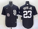 Men's San Diego Padres #23 Fernando Tatis Jr Black 2023 Cool Base Stitched Jersey,baseball caps,new era cap wholesale,wholesale hats