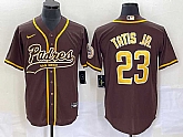 Men's San Diego Padres #23 Fernando Tatis Jr Brown NEW 2023 Cool Base Stitched Jerseys,baseball caps,new era cap wholesale,wholesale hats