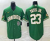 Men's San Diego Padres #23 Fernando Tatis Jr Green Cool Base Stitched Baseball Jersey,baseball caps,new era cap wholesale,wholesale hats