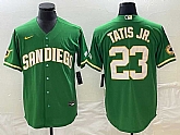 Men's San Diego Padres #23 Fernando Tatis Jr Green Cool Base Stitched Baseball Jerseys,baseball caps,new era cap wholesale,wholesale hats