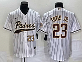 Men's San Diego Padres #23 Fernando Tatis Jr Number White NEW 2023 Cool Base Stitched Jersey,baseball caps,new era cap wholesale,wholesale hats