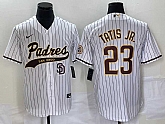 Men's San Diego Padres #23 Fernando Tatis Jr White NEW 2023 Cool Base Stitched Jersey,baseball caps,new era cap wholesale,wholesale hats