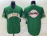 Men's San Diego Padres Green Team Big Logo Cool Base Stitched Baseball Jersey,baseball caps,new era cap wholesale,wholesale hats