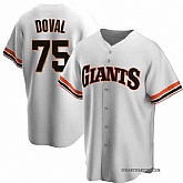 Men's San Francisco Giants #75 Camilo Doval White Cool Base Stitched MLB Jersey Dzhi