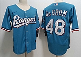 Men's Texas Rangers #48 Jacob deGrom Light Blue With Patch Cool Base Stitched Baseball Jersey,baseball caps,new era cap wholesale,wholesale hats