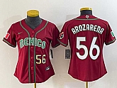 Women's Mexico Baseball #56 Randy Arozarena Number 2023 Red World Classic Stitched Jersey 3,baseball caps,new era cap wholesale,wholesale hats