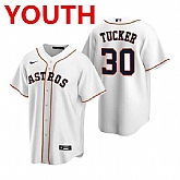 Youth Houston Astros #30 Kyle Tucker White Cool Base Stitched Jersey Dzhi,baseball caps,new era cap wholesale,wholesale hats