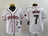 Youth Mexico Baseball #7 Julio Urias Number 2023 Red World Baseball Classic Stitched Jersey1,baseball caps,new era cap wholesale,wholesale hats