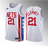 Men's Brooklyn Nets #21 Noah Clowney White 2023 Draft Classic Edition Stitched Basketball Jersey,baseball caps,new era cap wholesale,wholesale hats
