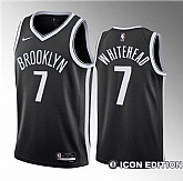 Men's Brooklyn Nets #7 Dariq Whitehead Black 2023 Draft Icon Edition Stitched Basketball Jersey,baseball caps,new era cap wholesale,wholesale hats