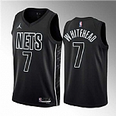 Men's Brooklyn Nets #7 Dariq Whitehead Black 2023 Draft Statement Edition Stitched Basketball Jersey,baseball caps,new era cap wholesale,wholesale hats