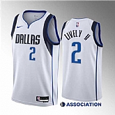 Men's Dallas Mavericks #2 Dereck Lively II White 2023 Draft Association Edition Stitched Basketball Jersey,baseball caps,new era cap wholesale,wholesale hats