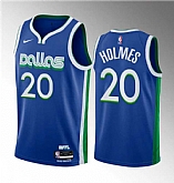 Men's Dallas Mavericks #20 Richaun Holmes Blue 2023 Draft City Edition Stitched Basketball Jersey,baseball caps,new era cap wholesale,wholesale hats