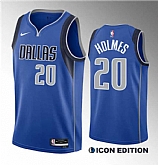 Men's Dallas Mavericks #20 Richaun Holmes Blue 2023 Draft Icon Edition Stitched Basketball Jersey,baseball caps,new era cap wholesale,wholesale hats