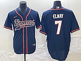 Men's Denver Broncos #7 John Elway Navy Cool Base Stitched Baseball Jersey,baseball caps,new era cap wholesale,wholesale hats