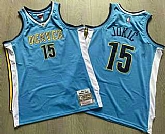 Men's Denver Nuggets #15 Nikola Jokic Blue Hardwood Classics Soul AU Stitched Throwback Jersey Mixiu,baseball caps,new era cap wholesale,wholesale hats