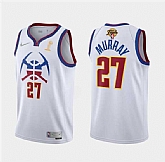 Men's Denver Nuggets #27 Jamal Murray White 2023 Finals Champions Earned Edition Stitched Basketball Jersey,baseball caps,new era cap wholesale,wholesale hats