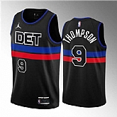 Men's Detroit Pistons #9 Ausar Thompson Black 2023 Draft Statement Edition Stitched Basketball Jersey,baseball caps,new era cap wholesale,wholesale hats