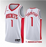 Men's Houston Rockets #1 Amen Thompson White 2023 Draft Association Edition Stitched Basketball Jersey,baseball caps,new era cap wholesale,wholesale hats