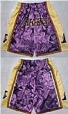 Men's Los Angeles Lakers Purple Yellow Shorts,baseball caps,new era cap wholesale,wholesale hats