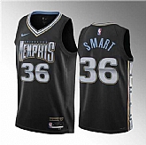 Men's Memphis Grizzlies #36 Marcus Smart Black 2023 Draft City Edition Stitched Basketball Jersey1,baseball caps,new era cap wholesale,wholesale hats