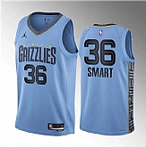 Men's Memphis Grizzlies #36 Marcus Smart Blue 2023 Draft Statement Edition Stitched Basketball Jersey,baseball caps,new era cap wholesale,wholesale hats