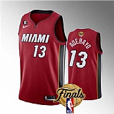 Men's Miami Heat #13 Bam Adebayo Red 2023 Finals Statement Edition With NO.6 Patch Stitched Basketball Jersey,baseball caps,new era cap wholesale,wholesale hats