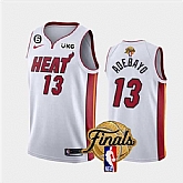 Men's Miami Heat #13 Bam Adebayo White 2023 Finals Association Edition With NO.6 Patch Stitched Basketball Jersey,baseball caps,new era cap wholesale,wholesale hats