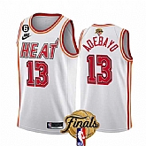 Men's Miami Heat #13 Bam Adebayo White 2023 Finals Classic Edition With NO.6 Patch Stitched Basketball Jersey,baseball caps,new era cap wholesale,wholesale hats