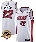 Men's Miami Heat #22 Jimmy Butler White 2023 Finals Association Edition With NO.6 Patch Stitched Basketball Jersey,baseball caps,new era cap wholesale,wholesale hats