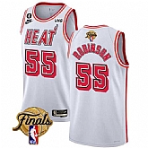 Men's Miami Heat #55 Duncan Robinson White 2023 Finals Classic Edition With NO.6 Patch Stitched Basketball Jersey