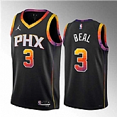 Men's Phoenix Suns #3 Bradley Beal Black 2022-23 Statement Edition Stitched Basketball Jersey,baseball caps,new era cap wholesale,wholesale hats