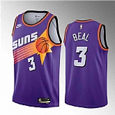 Men's Phoenix Suns #3 Bradley Beal Purple Classic Edition Stitched Basketball Jersey,baseball caps,new era cap wholesale,wholesale hats