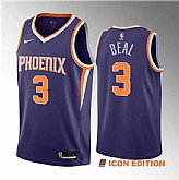 Men's Phoenix Suns #3 Bradley Beal Purple Icon Edition Stitched Basketball Jersey,baseball caps,new era cap wholesale,wholesale hats