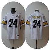 Men's Pittsburgh Steelers #24 Joey Porter Jr. White 2023 Draft Vapor Untouchable Limited Stitched Jersey,baseball caps,new era cap wholesale,wholesale hats