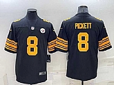 Men's Pittsburgh Steelers #8 Kenny Pickett Black Color Rush Stitched Jersey,baseball caps,new era cap wholesale,wholesale hats