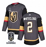 Men's Vegas Golden Knights #2 Zach Whitecloud Gray 2023 Stanley Cup Champions Stitched Jersey,baseball caps,new era cap wholesale,wholesale hats