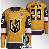 Men's Vegas Golden Knights #23 Alec Martinez Gold 2023 Stanley Cup Champions Stitched Jersey,baseball caps,new era cap wholesale,wholesale hats