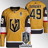 Men's Vegas Golden Knights #49 Ivan Barbashev Gold 2023 Stanley Cup Champions Stitched Jersey,baseball caps,new era cap wholesale,wholesale hats