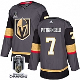 Men's Vegas Golden Knights #7 Alex Pietrangelo Gray 2023 Stanley Cup Champions Stitched Jersey,baseball caps,new era cap wholesale,wholesale hats